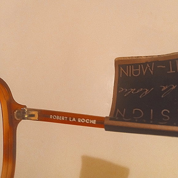 New 1980s Unisex Vintage Oversized Square Robert La Roche Handmade Eyeglasses - Picture 6 of 6